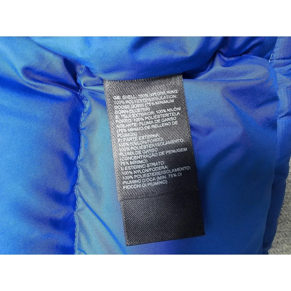The North Face Vest Mens Medium Blue 700 Goose Down Nuptse Puffer Zip Outdoor